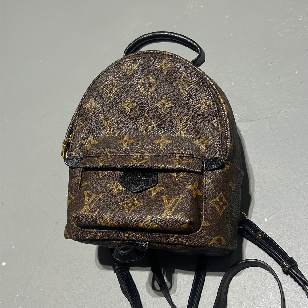 Brown Monogram Leather Mini Backpack Style Bag - image 3